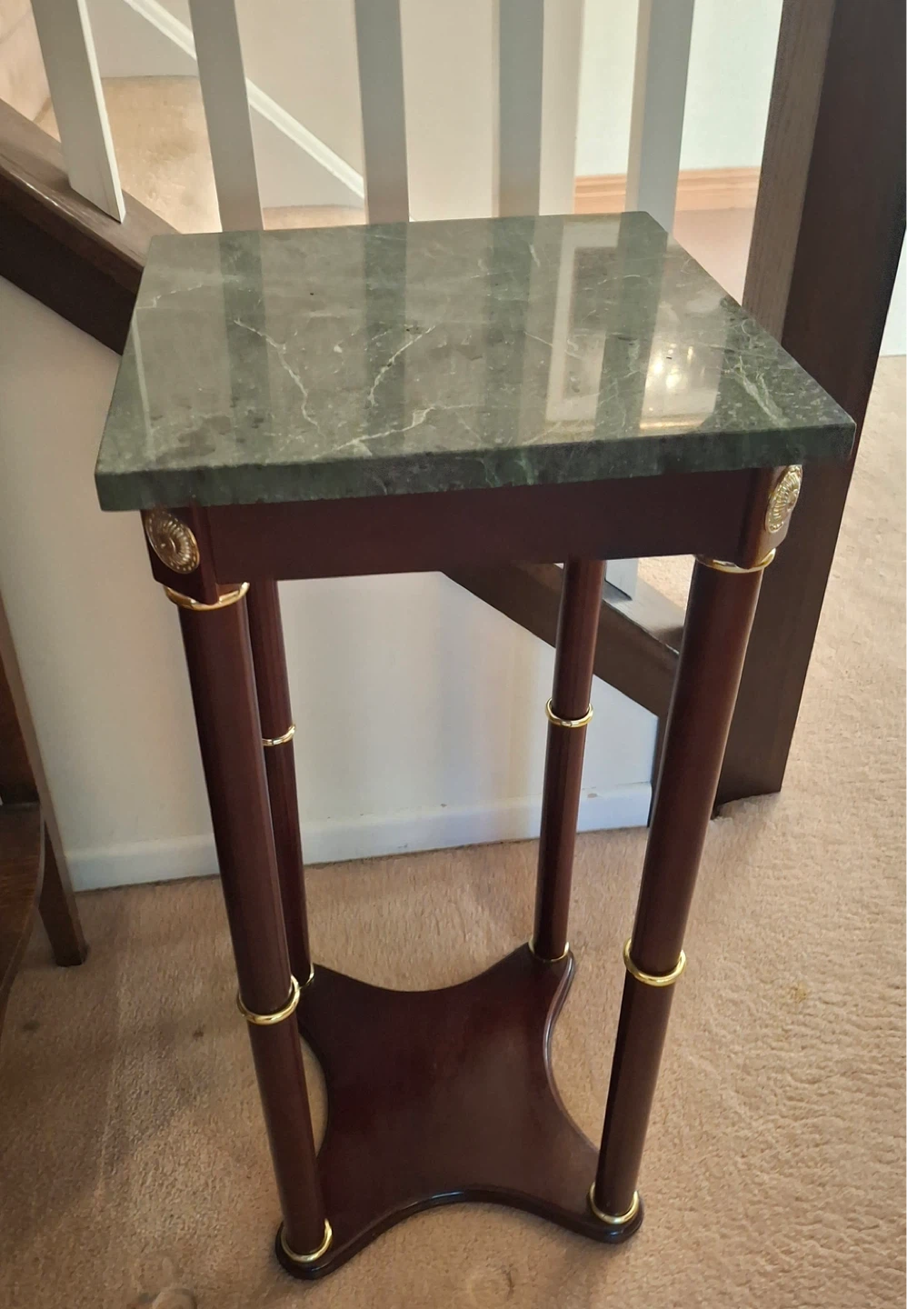 Marble top plant stand