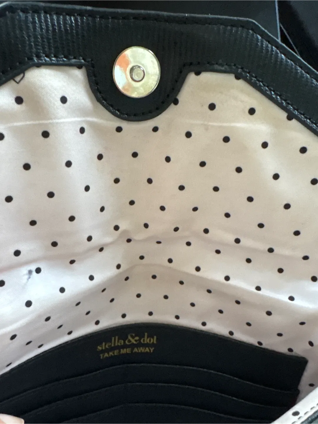 Stella & Dot Take Me Away Black Clutch image indicator(2)