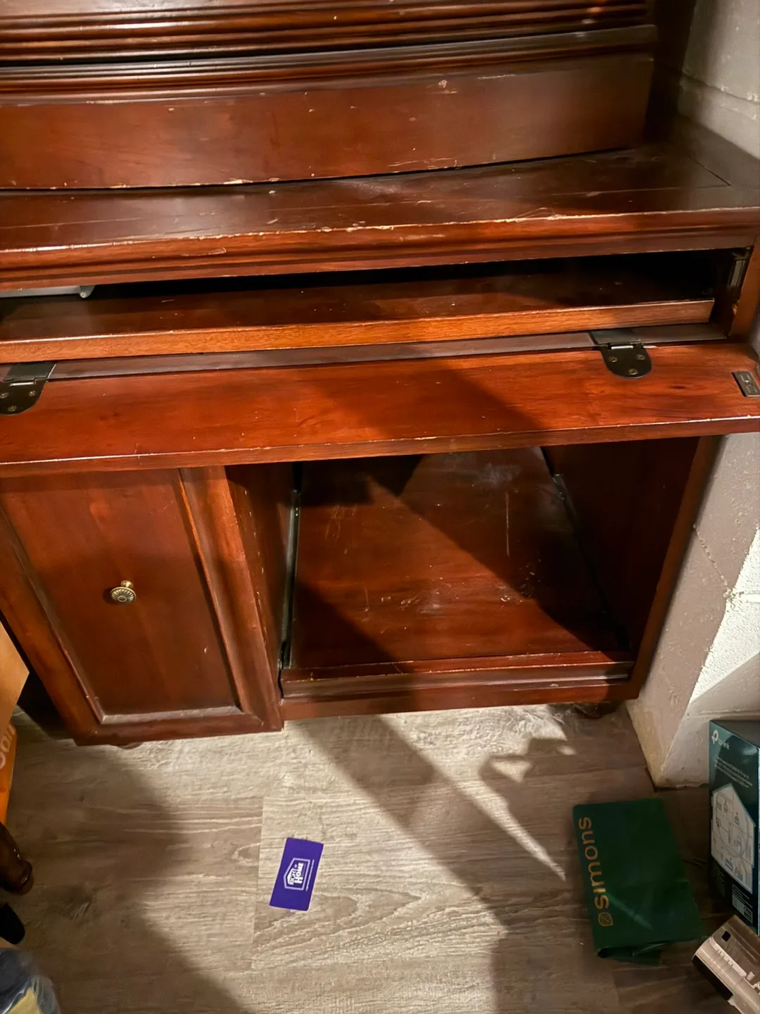 Wooden Cabinet computer desk