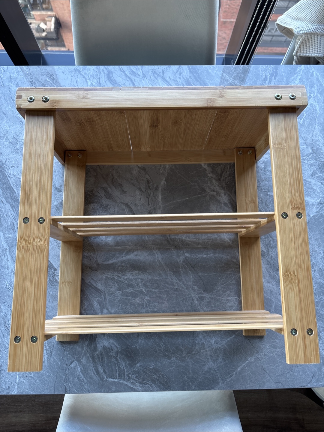 Bamboo Entryway Shoe Holder & Bench - photo 2