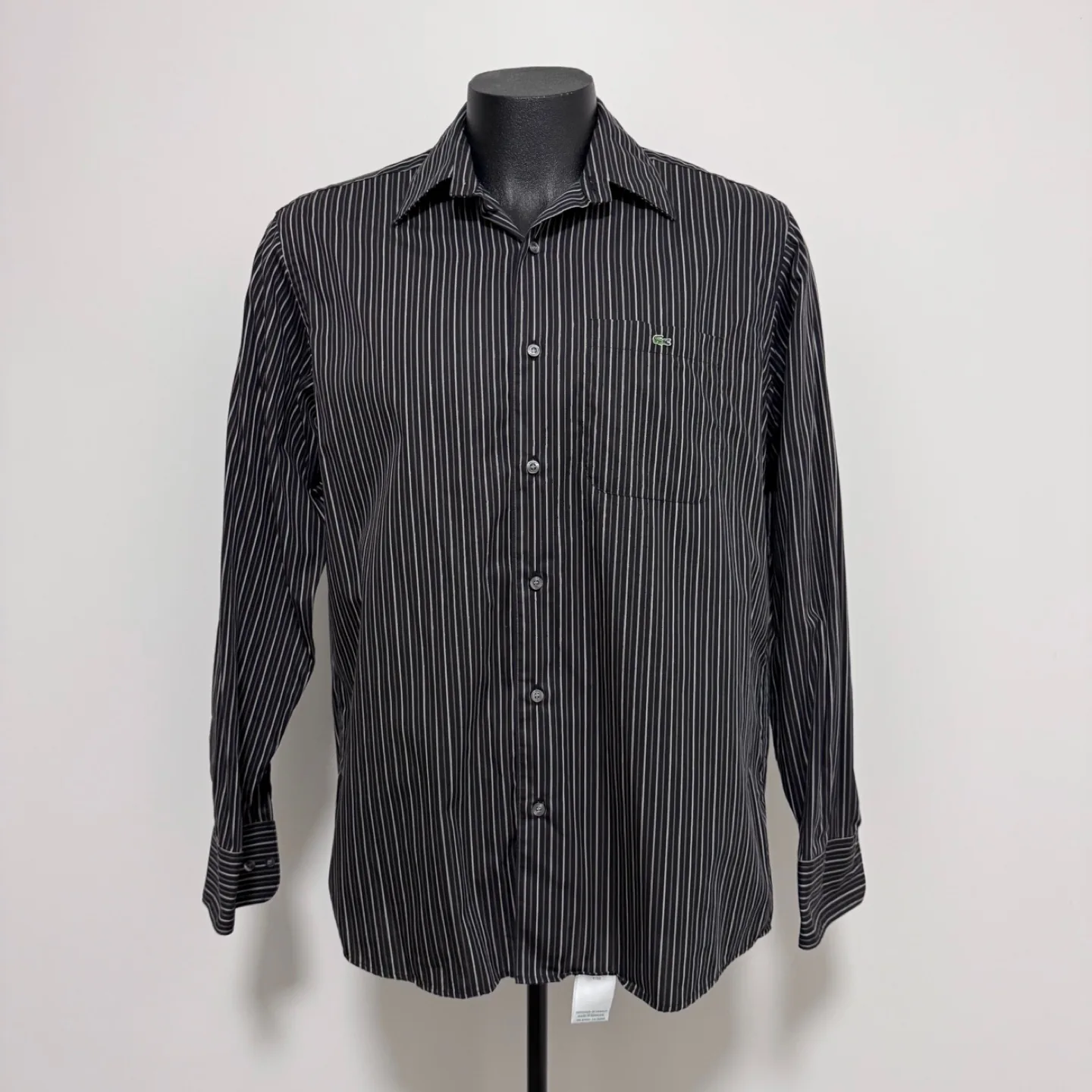 Men’s Lacoste black stripe shirt image indicator(2)