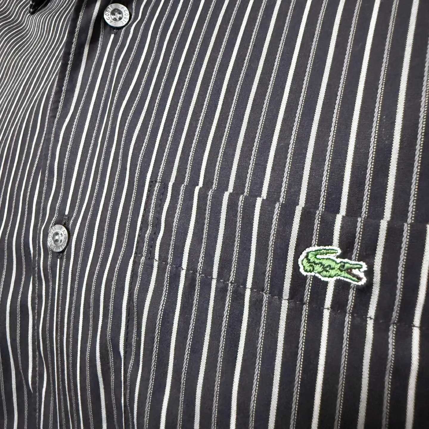 Men’s Lacoste black stripe shirt image indicator(7)