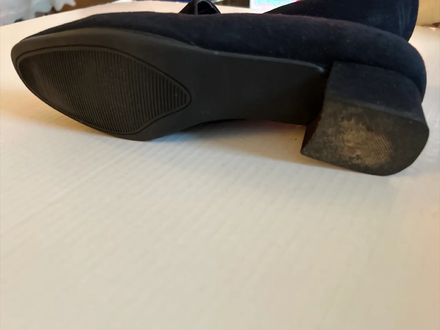 Pierre Michel Black Suede Loafers - Size 8B image indicator(6)