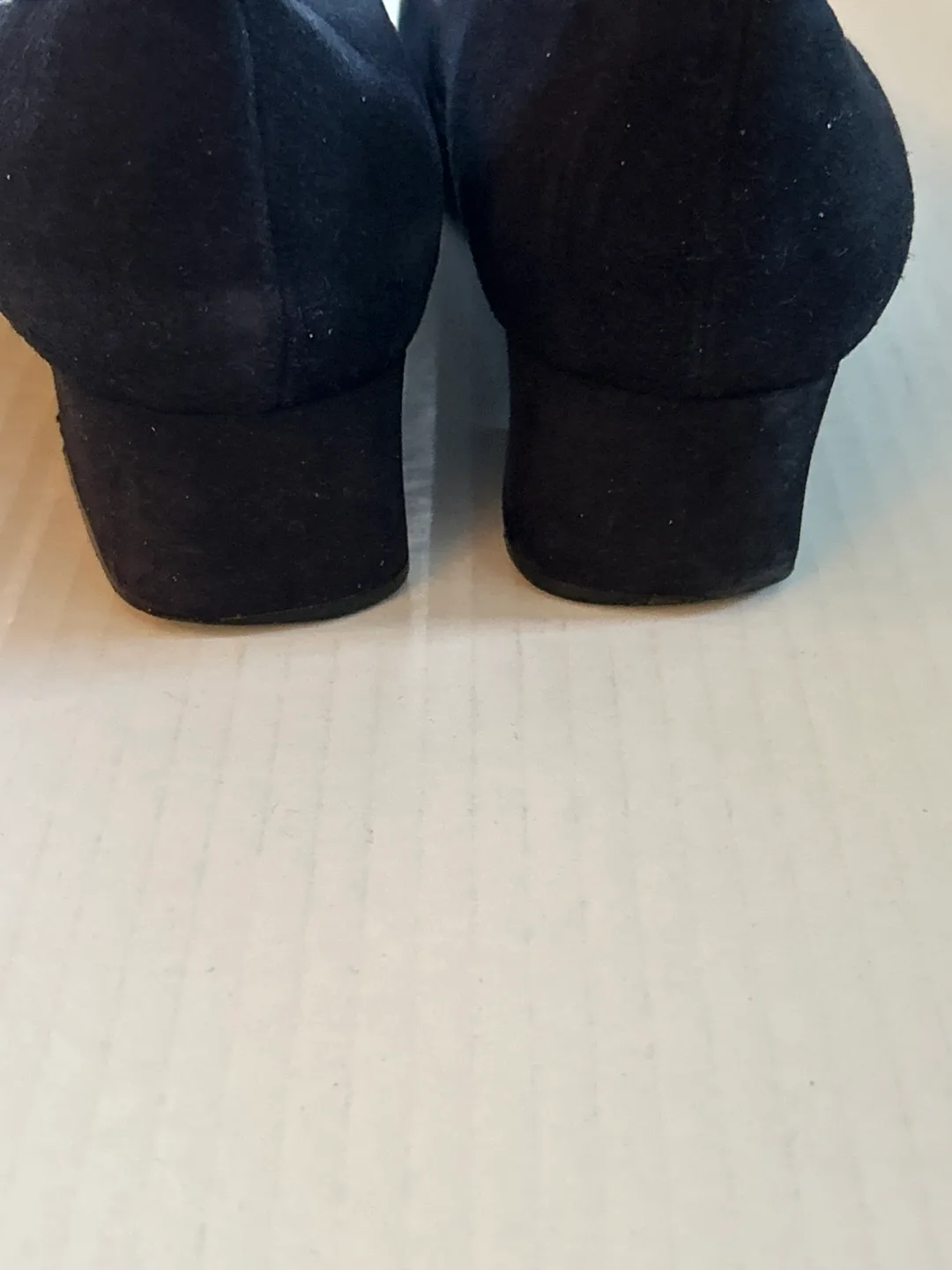 Pierre Michel Black Suede Loafers - Size 8B image indicator(5)