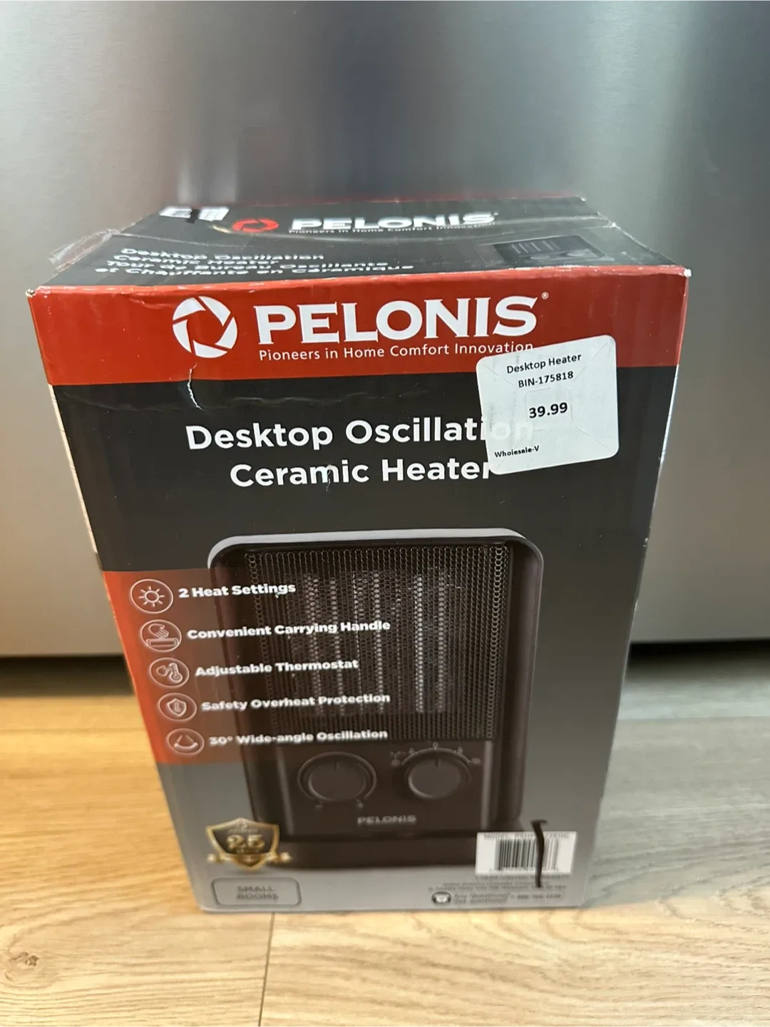 PELONIS Desktop Oscillation Ceramic Heater - New in Box! thumbnail