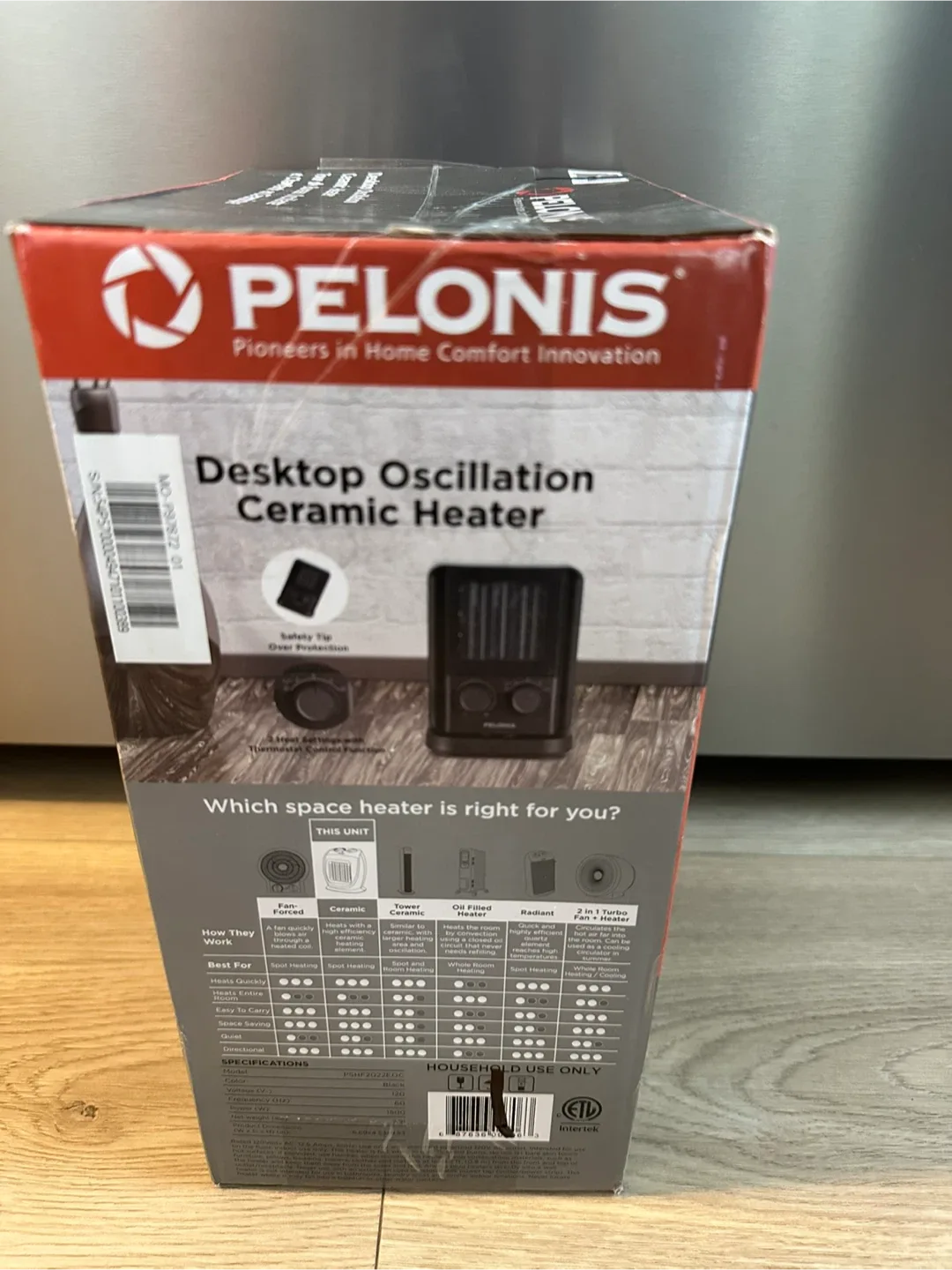 PELONIS Desktop Oscillation Ceramic Heater - New in Box! image indicator(2)