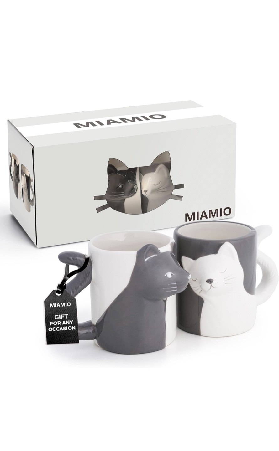 Miamio Cat Mugs, Set of 2