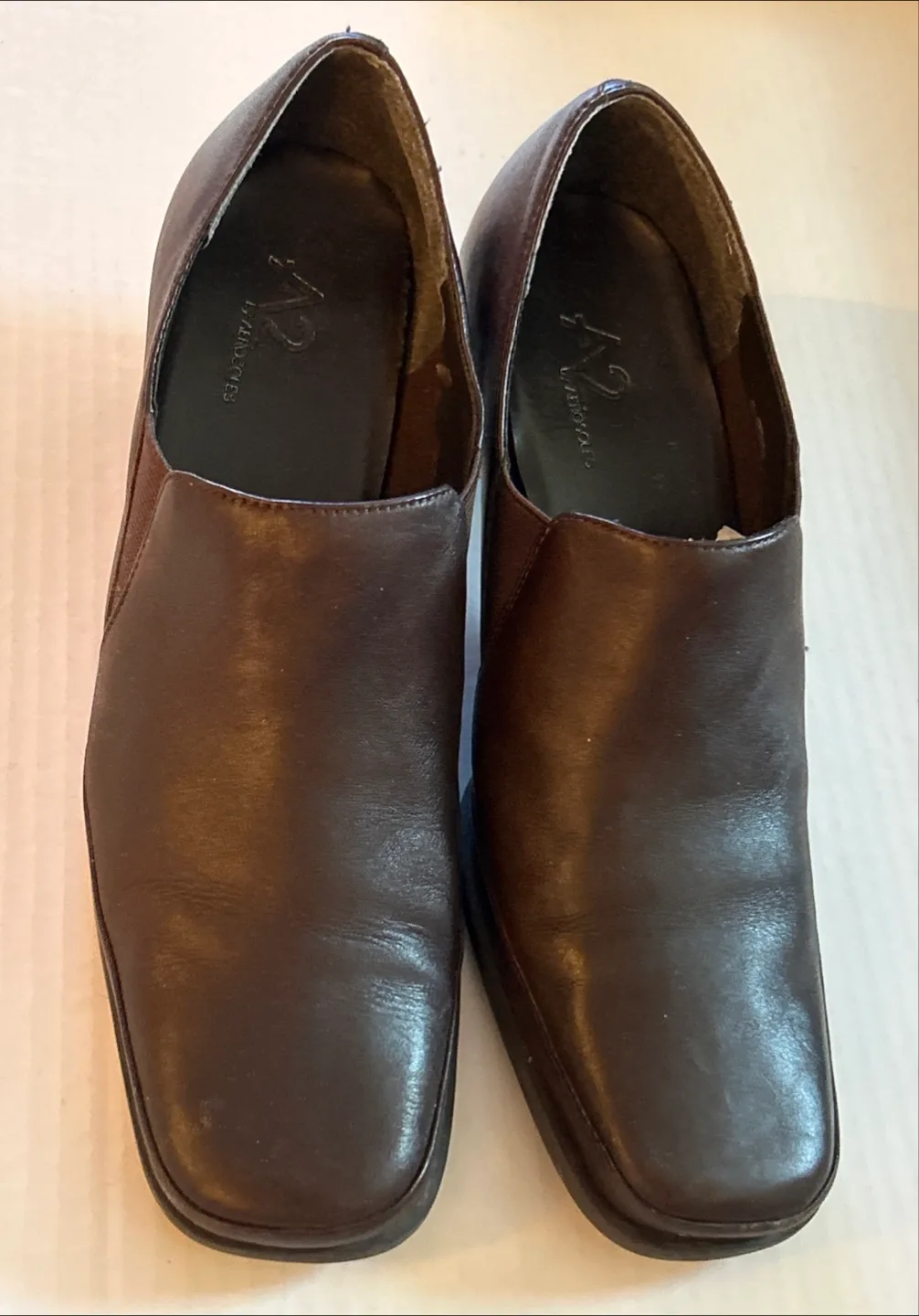 A2 by Aerosoles Brown Leather Heels thumbnail