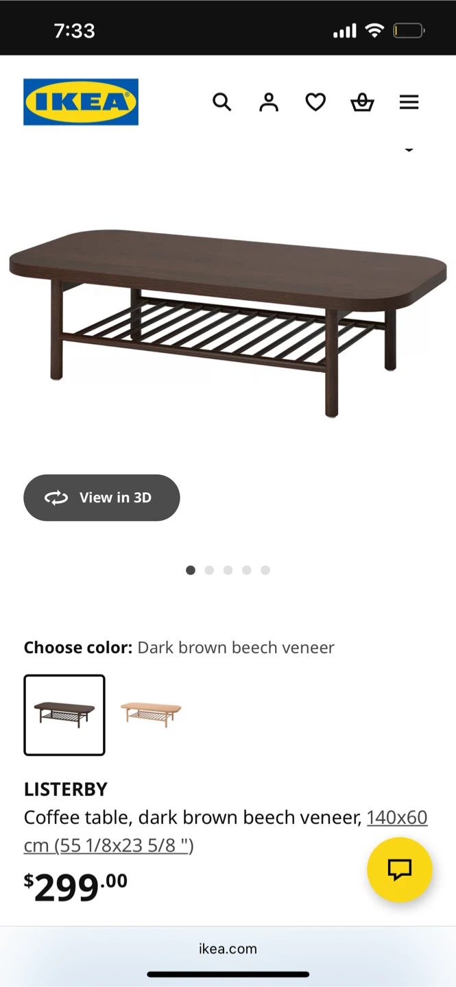 IKEA LISTERBY Coffee Table - Dark Brown - photo 3
