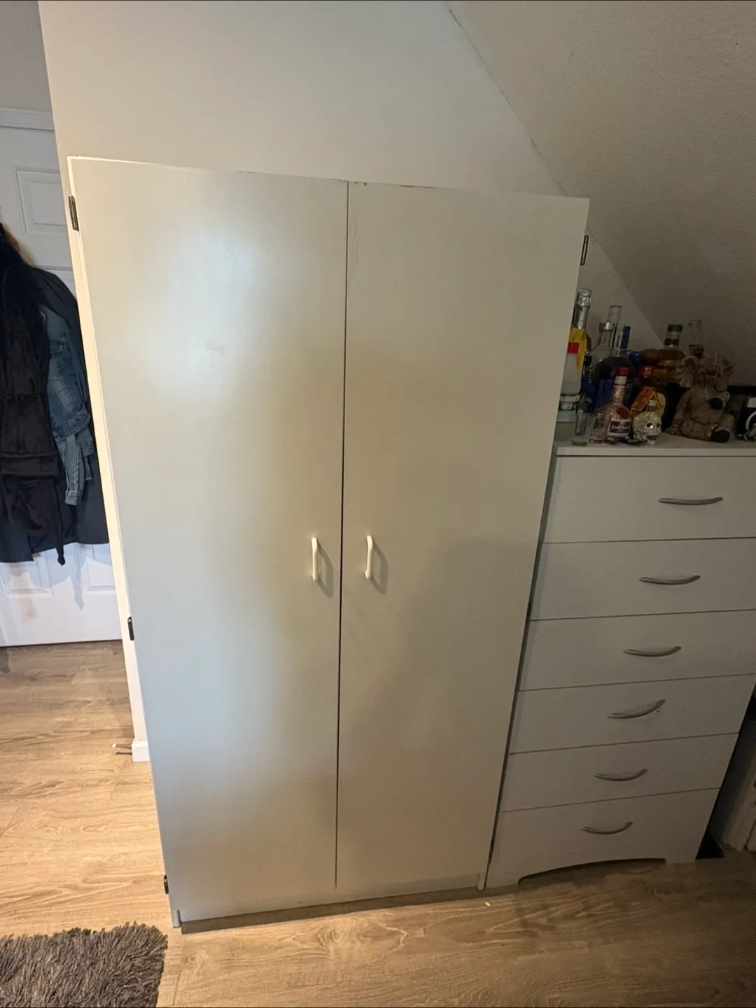 White Wardrobe - 80cm Wide x 170cm High