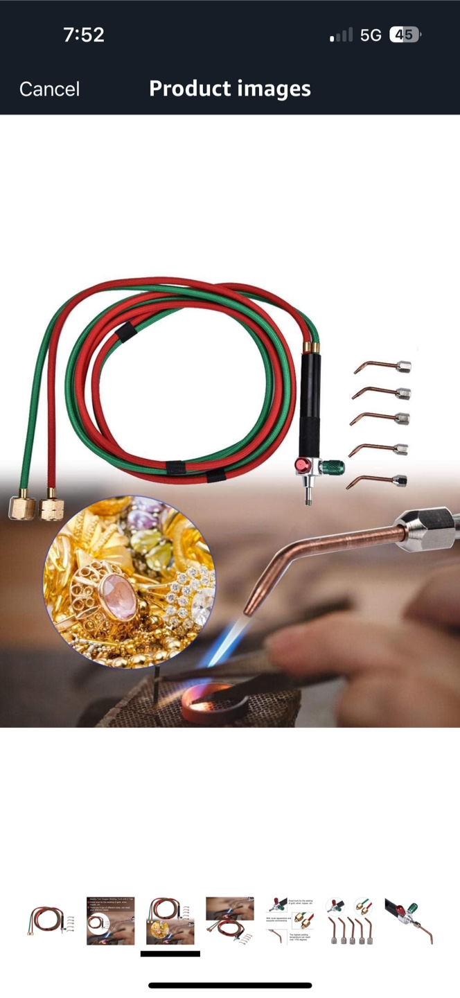 Jewelry Tool Oxygen Welding Torch with 5 Tips - photo 3