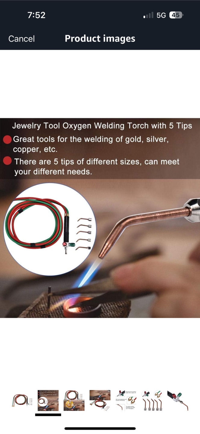 Jewelry Tool Oxygen Welding Torch with 5 Tips - photo 2