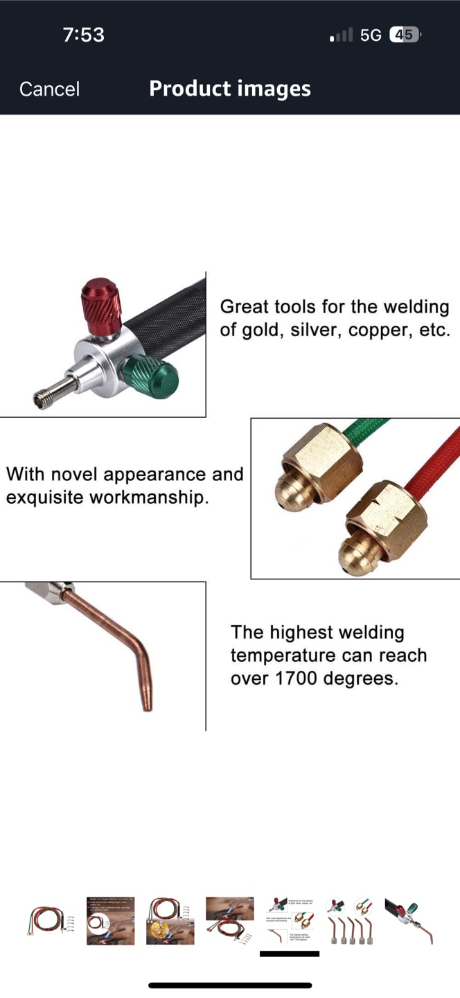 Jewelry Tool Oxygen Welding Torch with 5 Tips - photo 5
