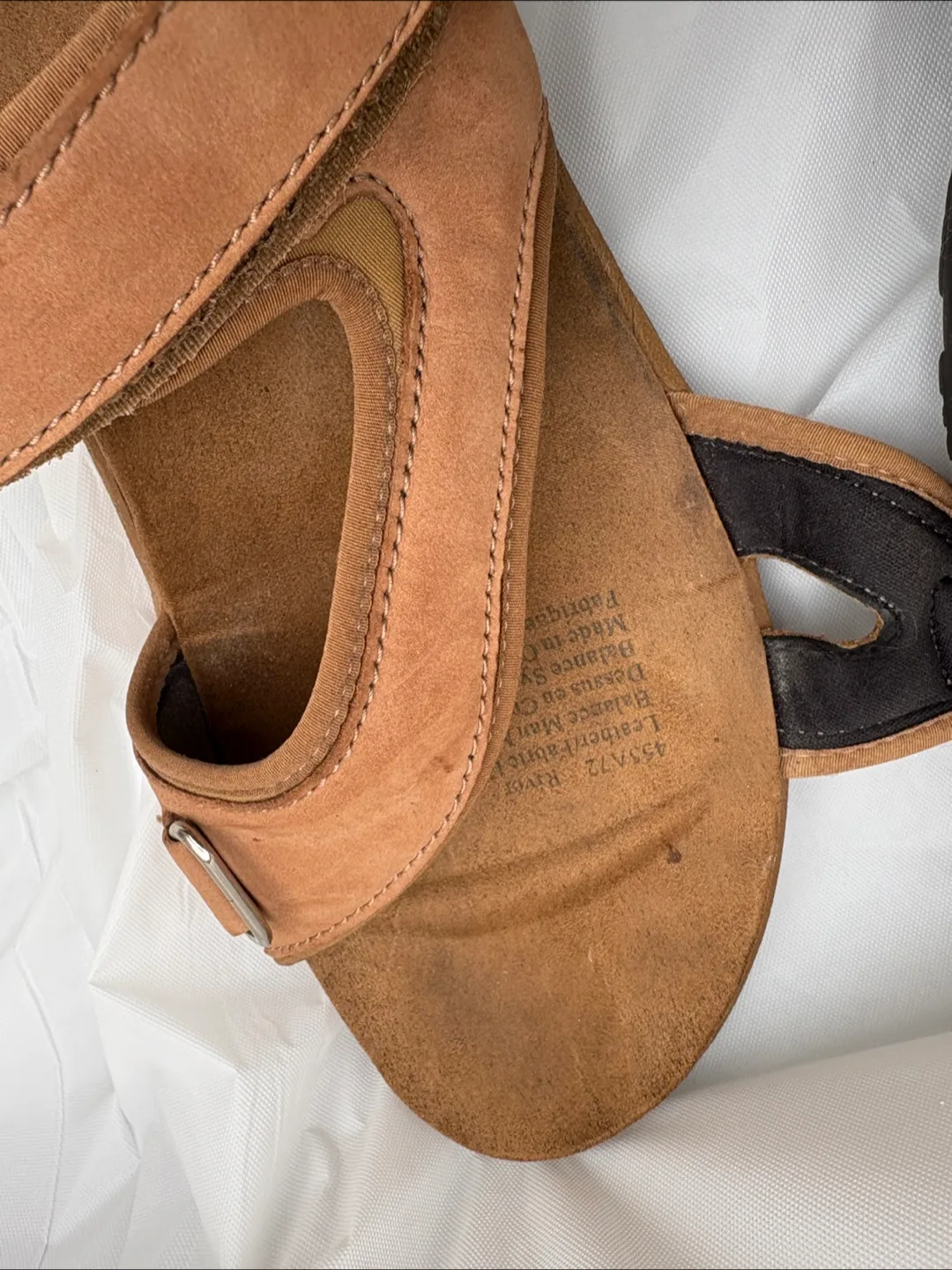 Naturalizer Brown Leather Sandals - women’s size 10 W image indicator(3)