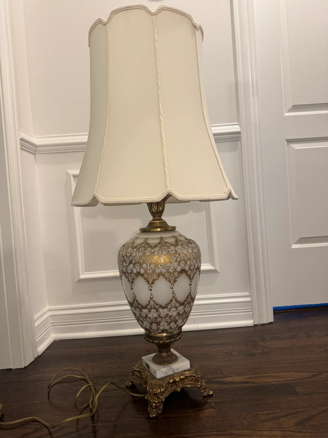 Vintage Italian Lamp with Marble Base
