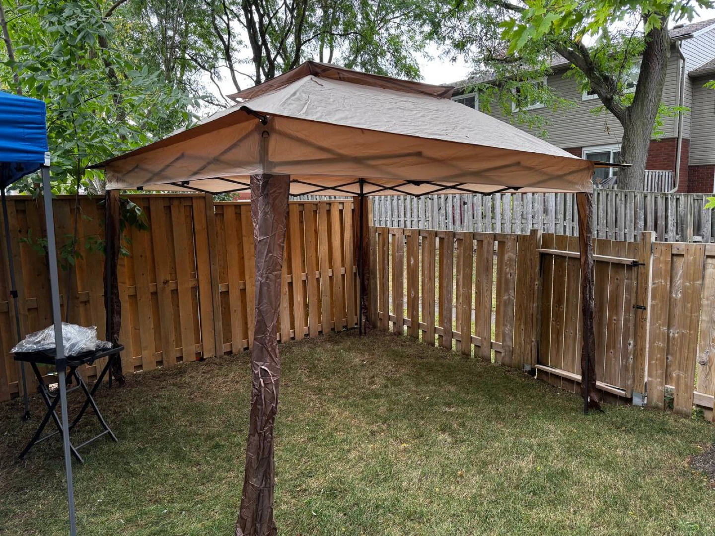 COOS BAY 11x11ft Beige Pop Up Gazebo Tent with Netting – New