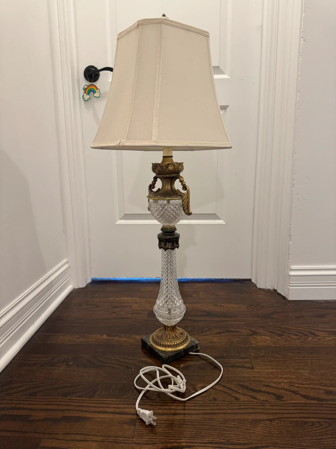 Vintage Style Crystal Table Lamp
