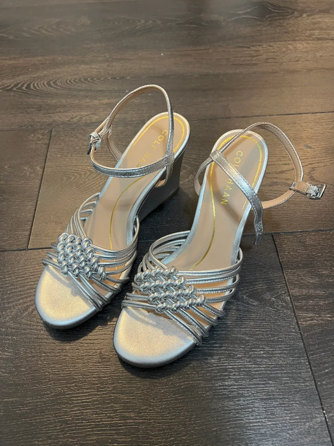 Cole Haan Silver Wedge Sandal shoe thumbnail