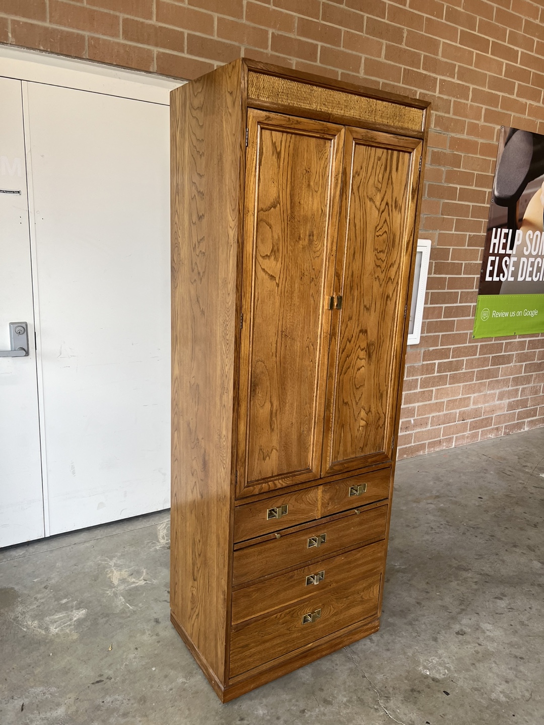 Wooden Armoire with Drawers and Shelves - photo 5