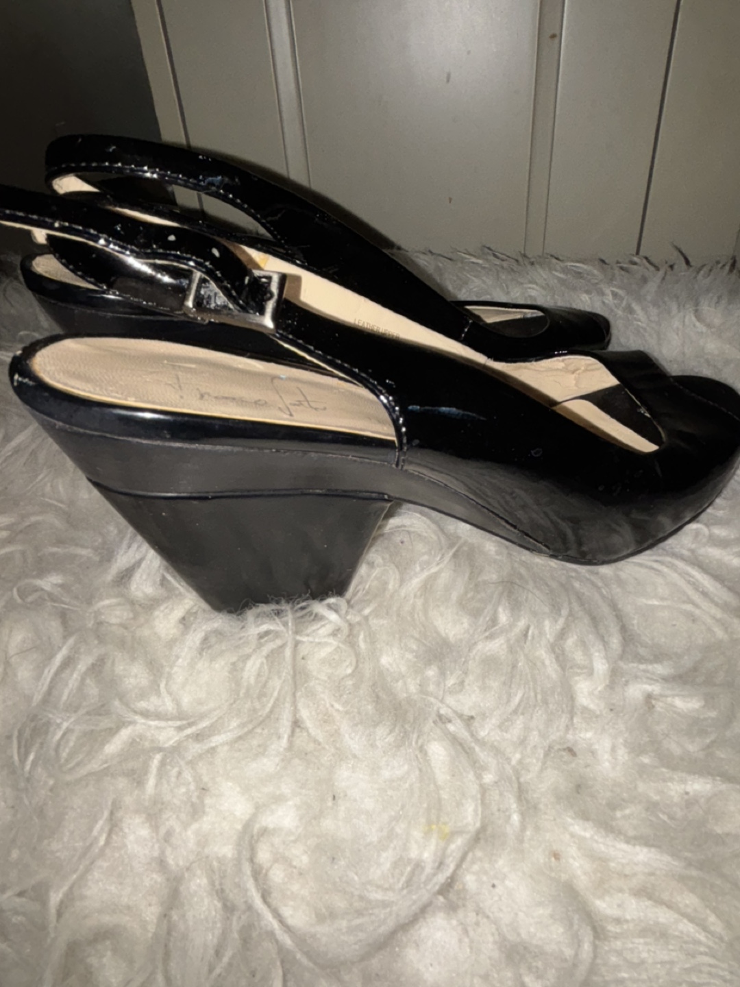 Franco Sarto Black Patent Leather Heels - Size 6.5M - photo 3