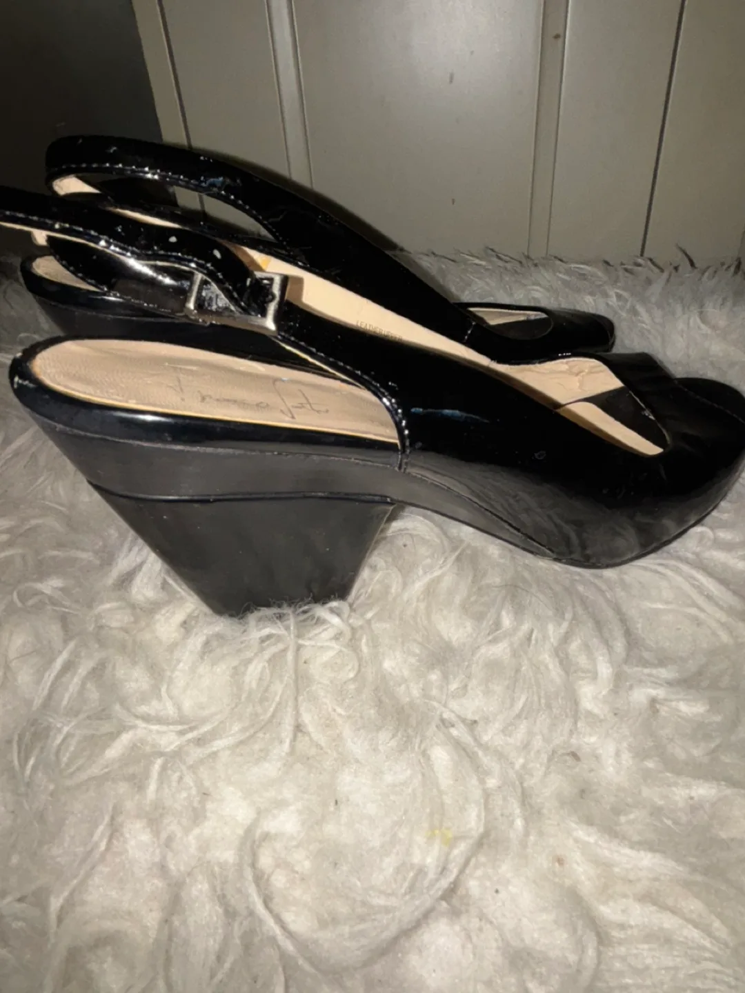 Franco Sarto Black Patent Leather Heels - Size 6.5M image indicator(3)
