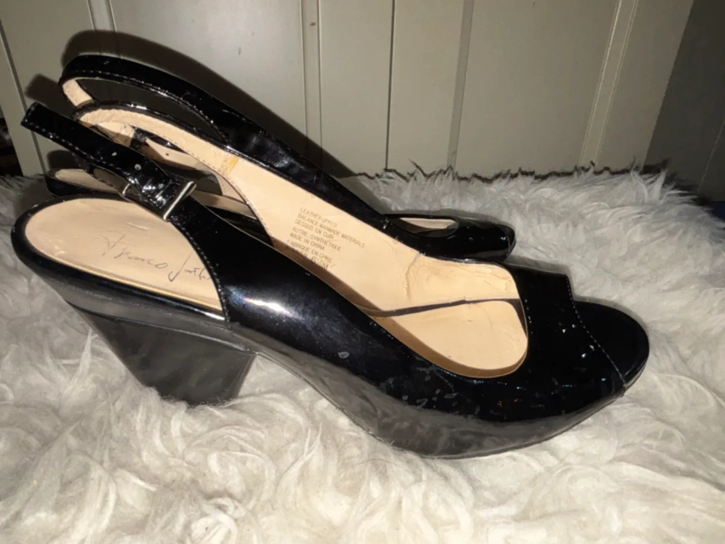 Franco Sarto Black Patent Leather Heels - Size 6.5M image indicator(2)