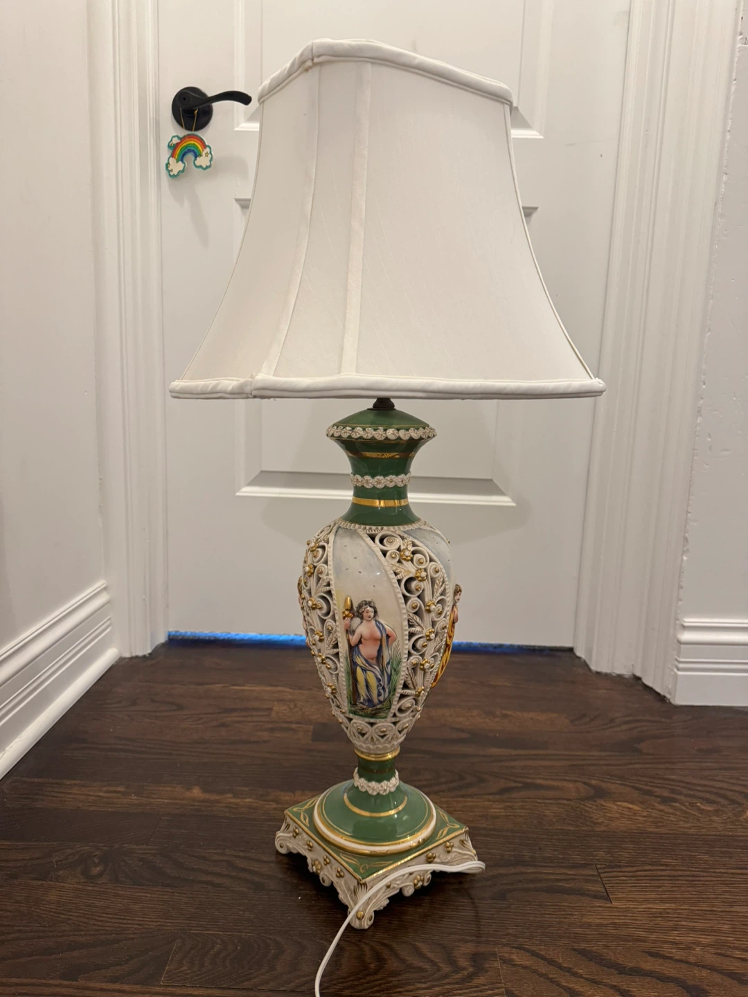 Vintage Capodimonte Style Lamp