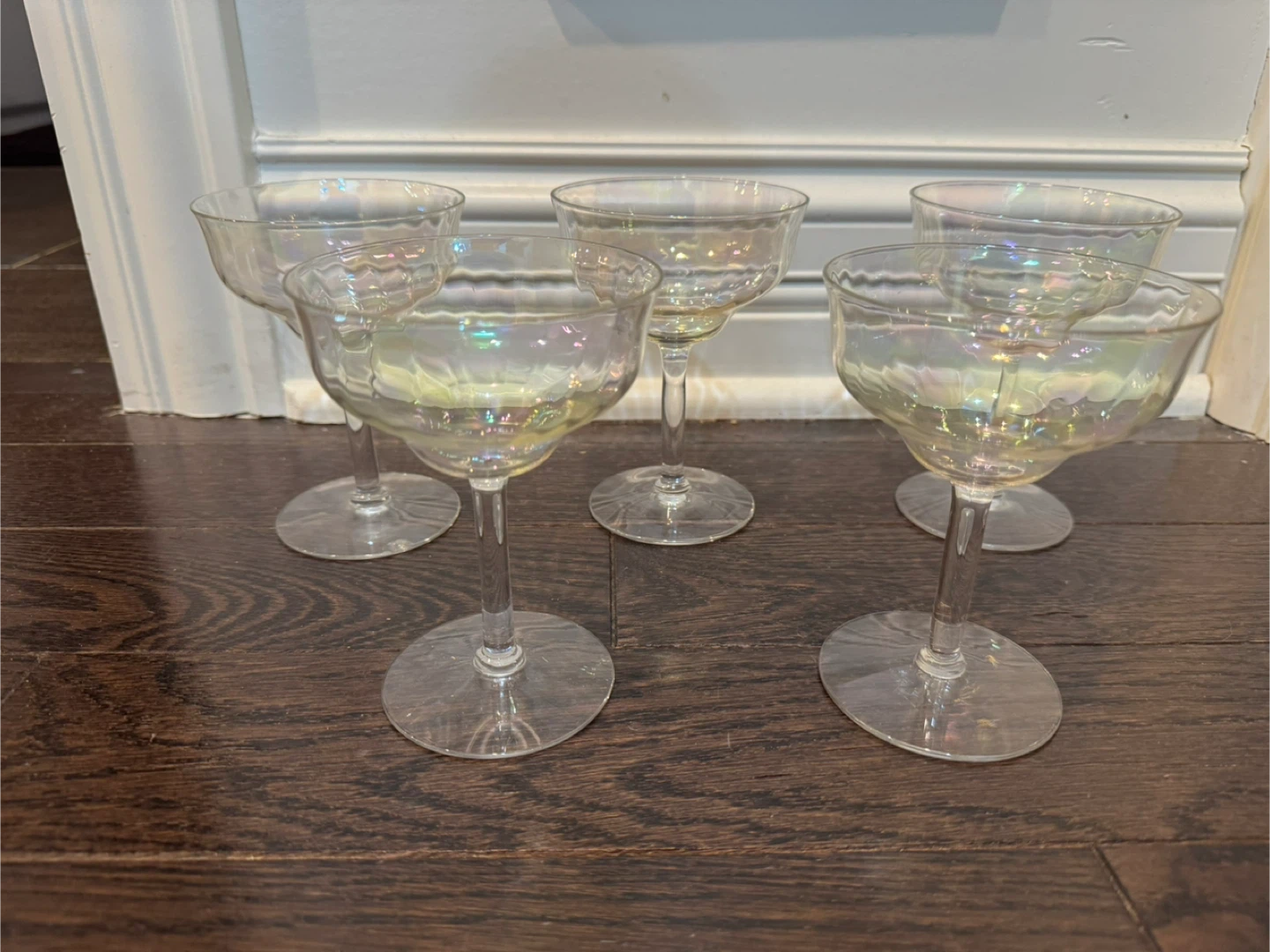 Set of 5 Iridescent Coupe Glasses - photo 3