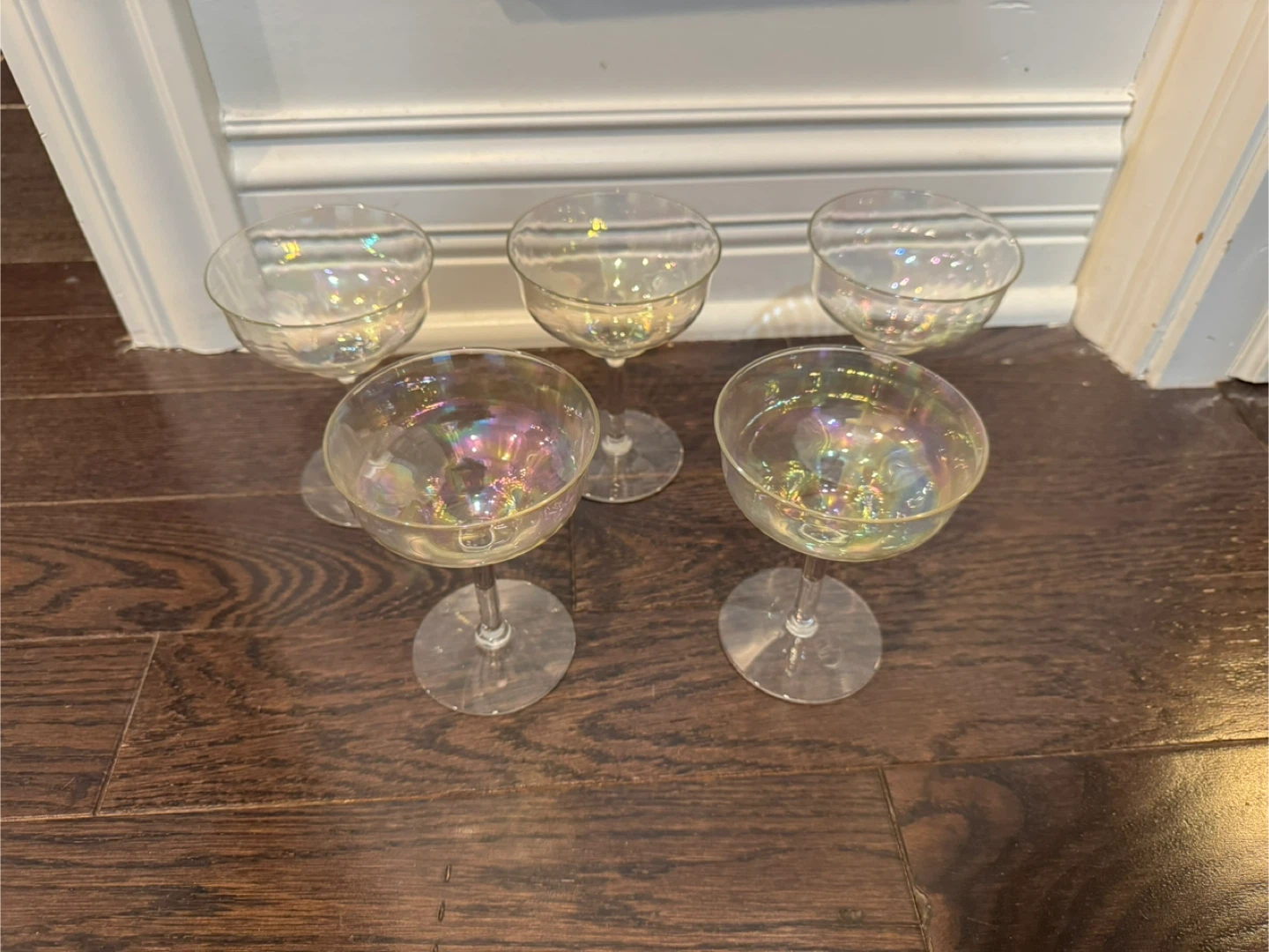Set of 5 Iridescent Coupe Glasses - photo 5