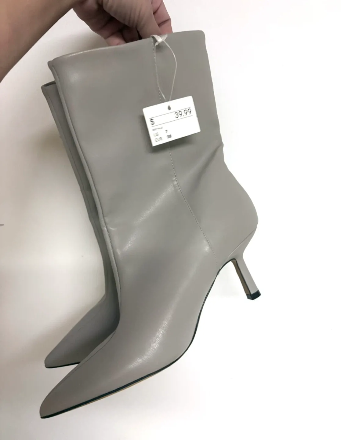H&M  Faux Leather Heeled Boots ! thumbnail