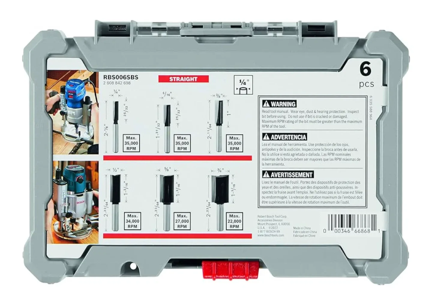 New! 6-Piece Router Bit Set (router not included) image indicator(3)