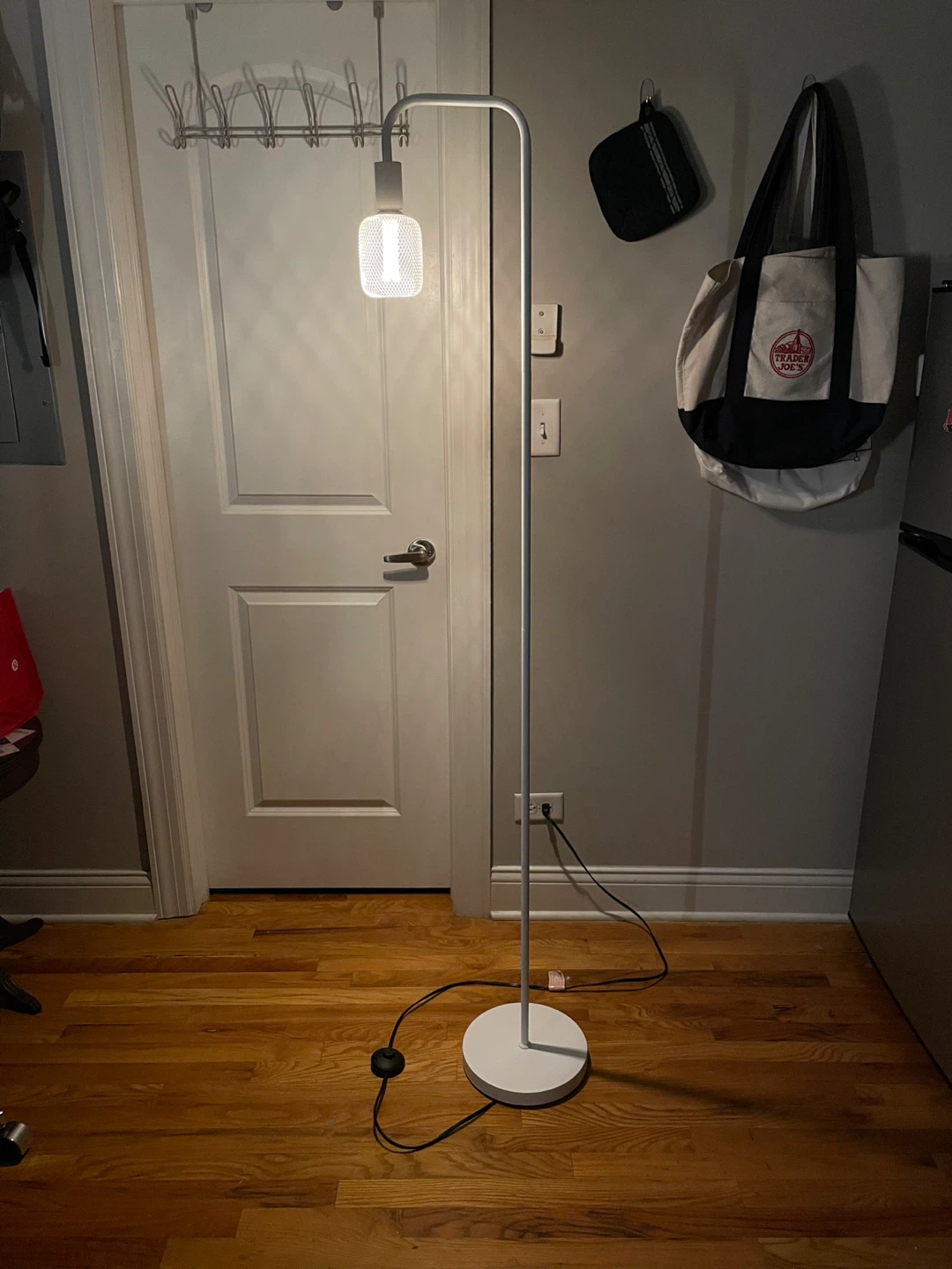 White Floor Lamp with Decorative light