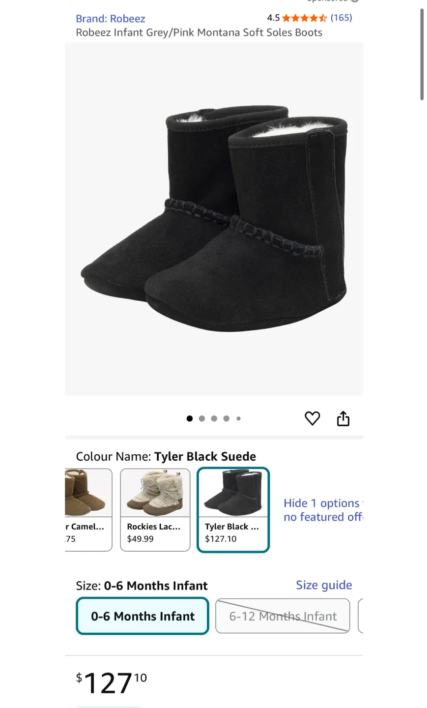 New! Robeez Infant Boots 6-12 Months thumbnail