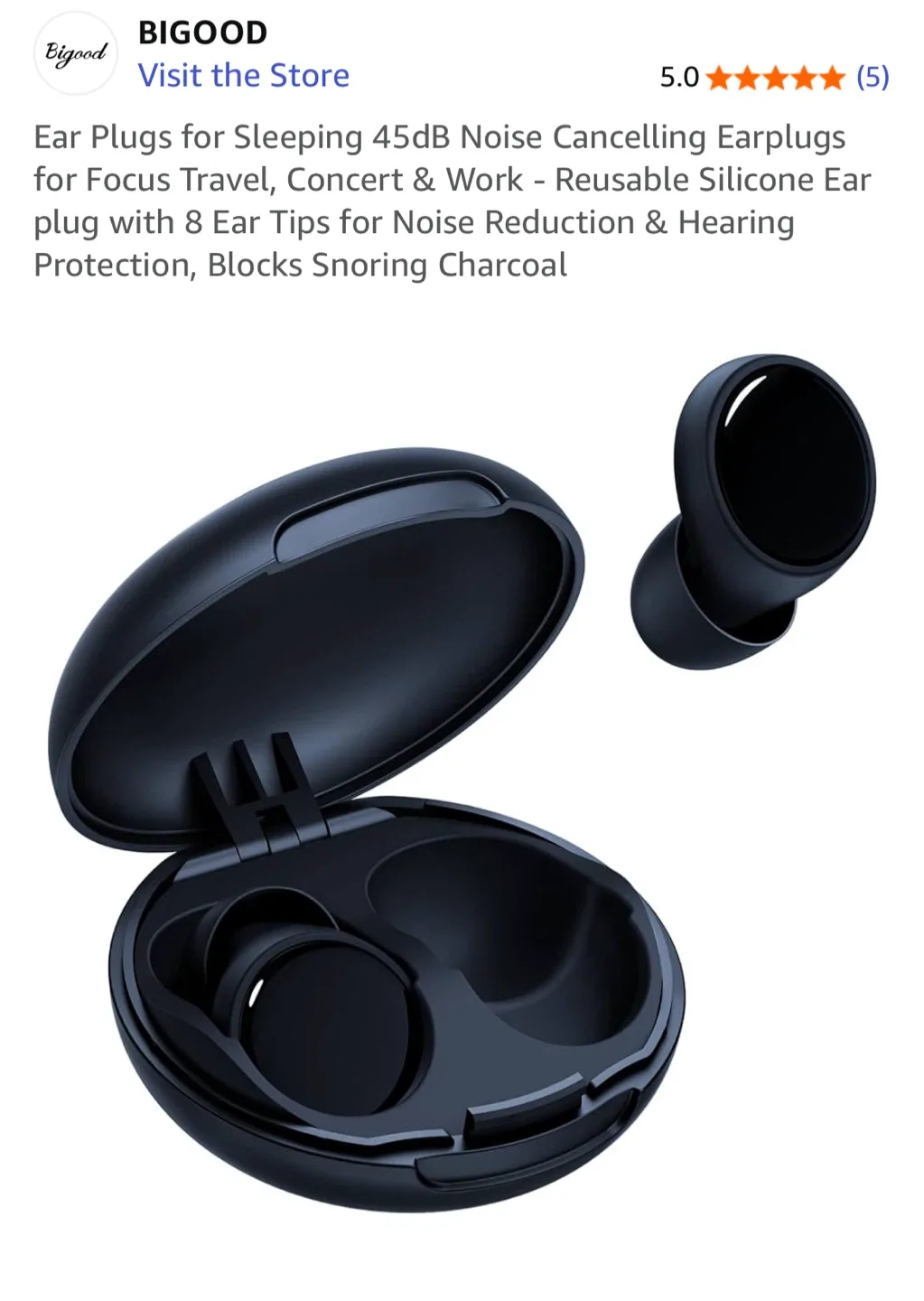 BIGOOD Ear Plugs for Sleeping - Noise Cancelling thumbnail