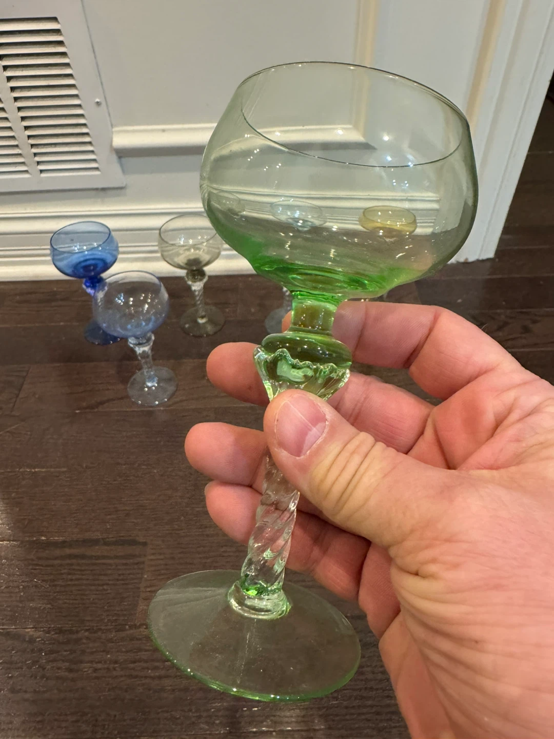 Colorful Twisted Stem Wine Glasses