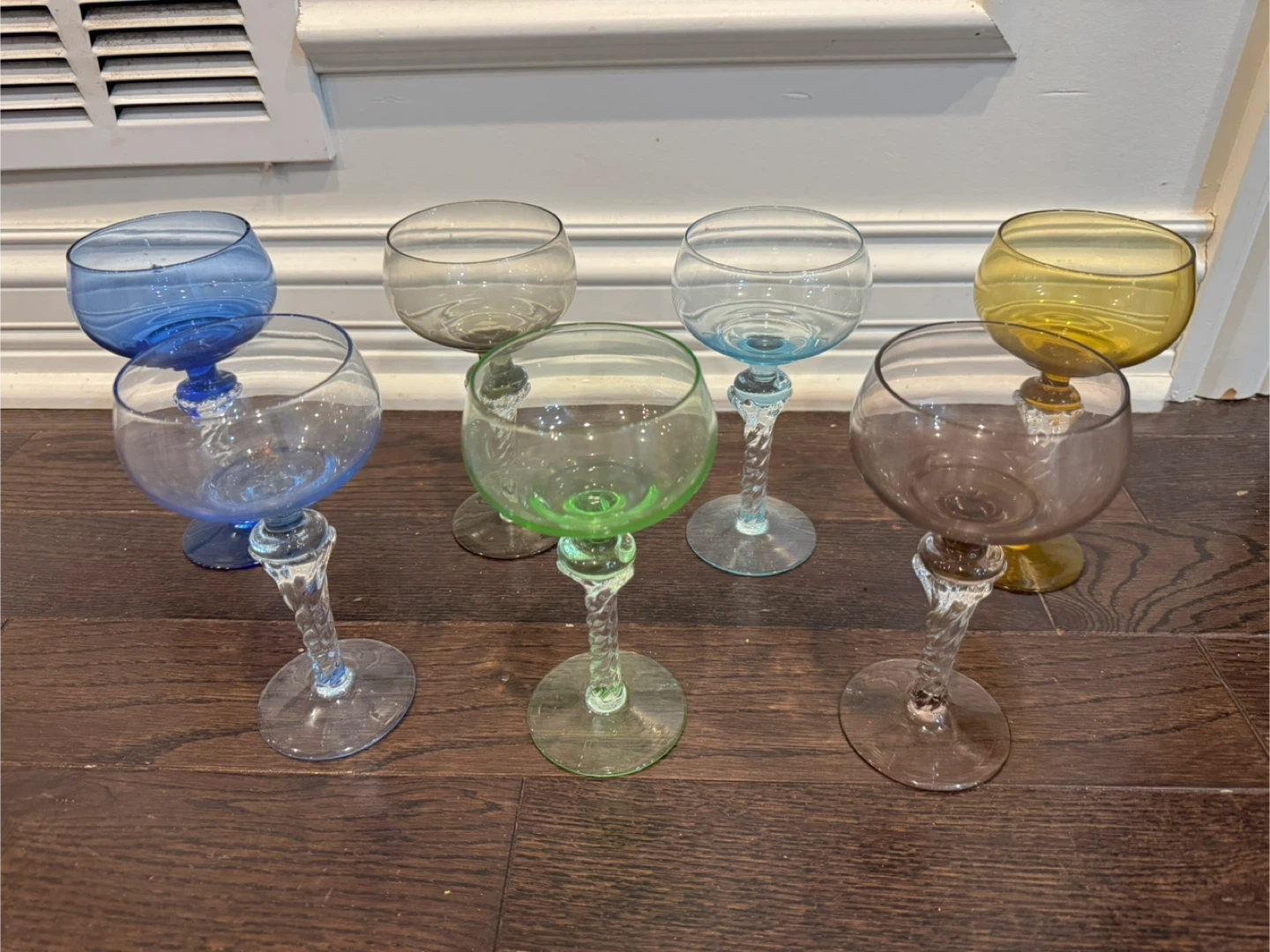 Colorful Twisted Stem Wine Glasses - photo 2