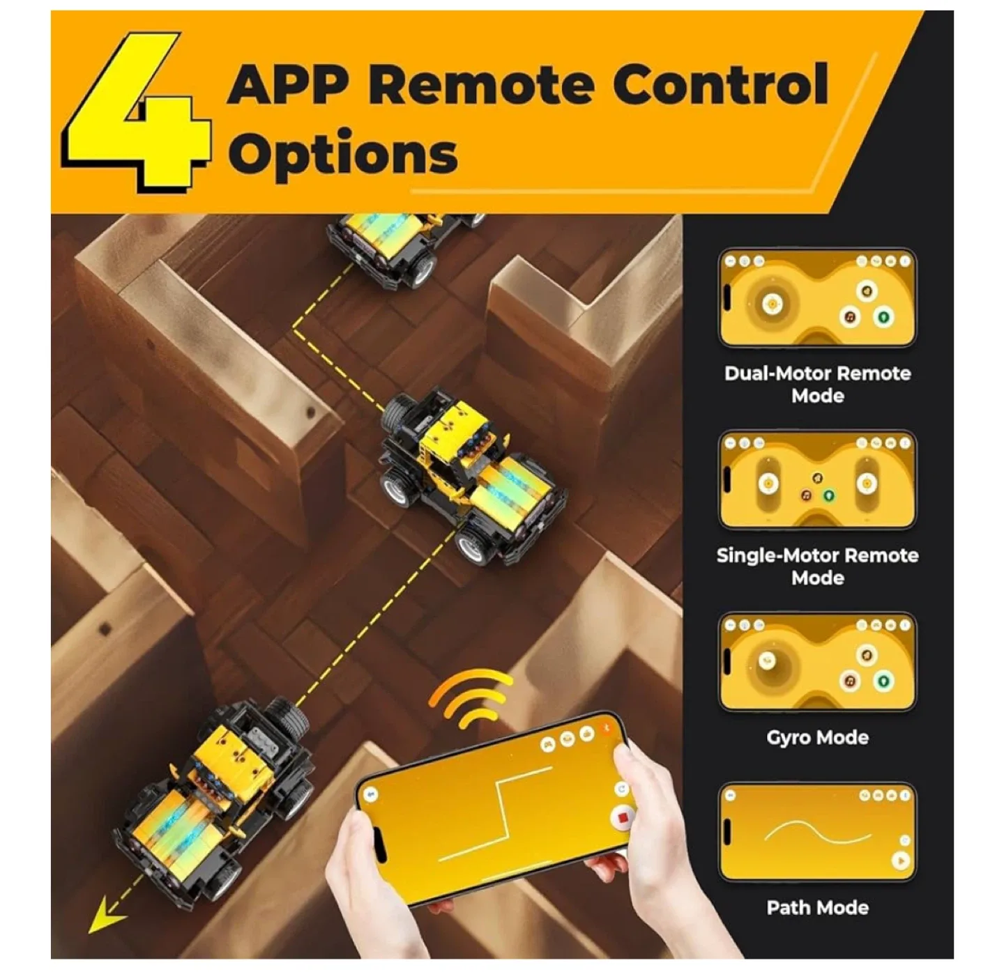 Apitor Robot R 4-in-1 Building Kit, STEM Coding Toy image indicator(4)