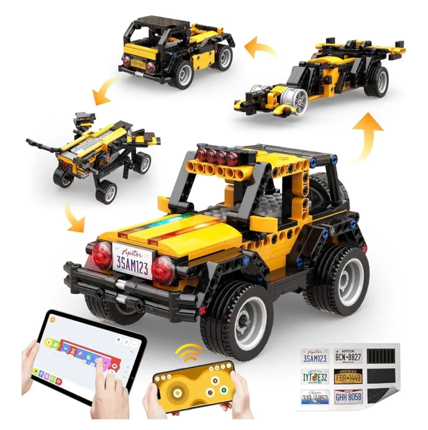 Apitor Robot R 4-in-1 Building Kit, STEM Coding Toy image indicator(9)