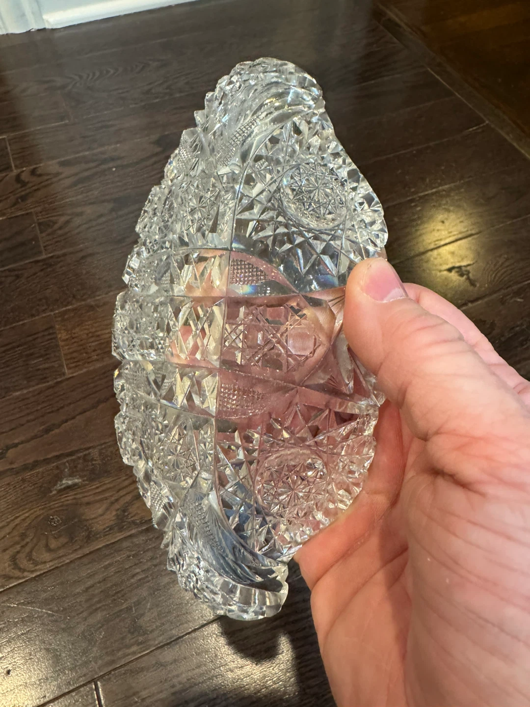 Vintage Cut Crystal Glass Bowl - photo 3