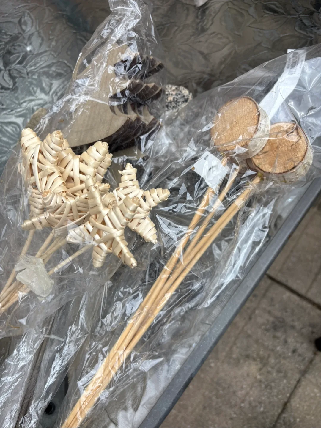 Festive Holiday Wooden Picks (Pine Trees, Stars, Circles) thumbnail