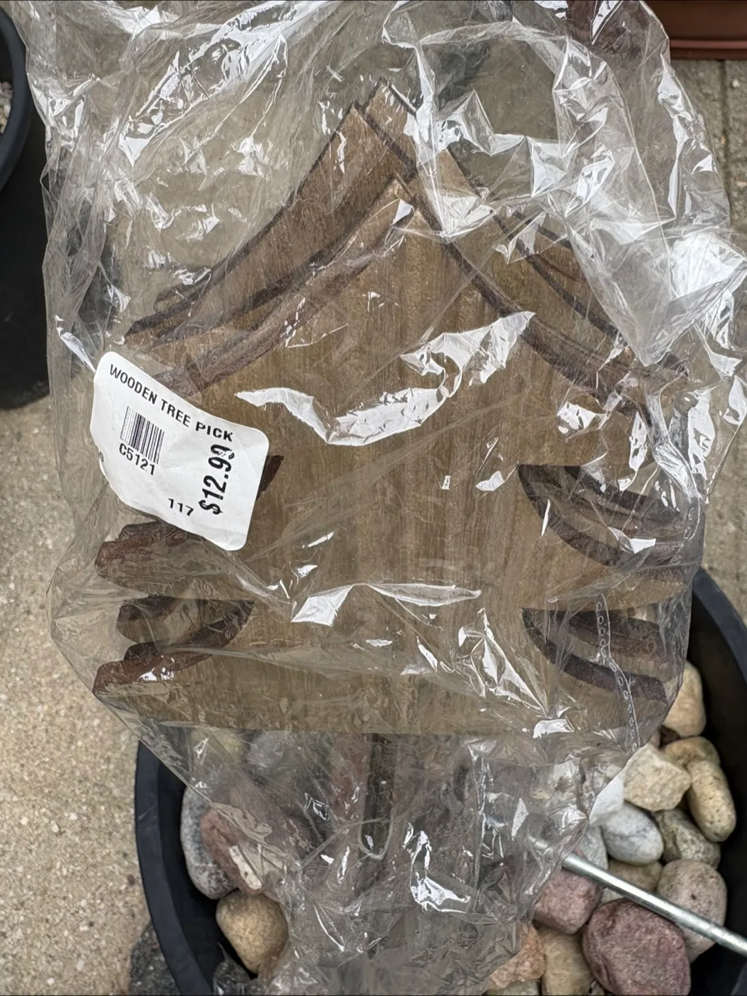 Festive Holiday Wooden Picks (Pine Trees, Stars, Circles) image indicator(2)