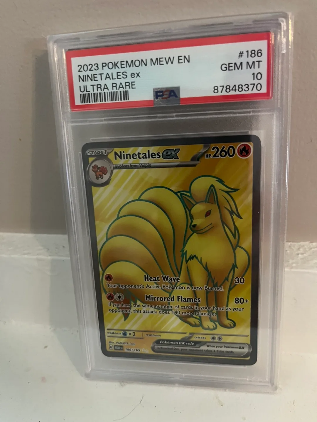 Ninetails ex 186/165 PSA 10 Pokémon Card thumbnail