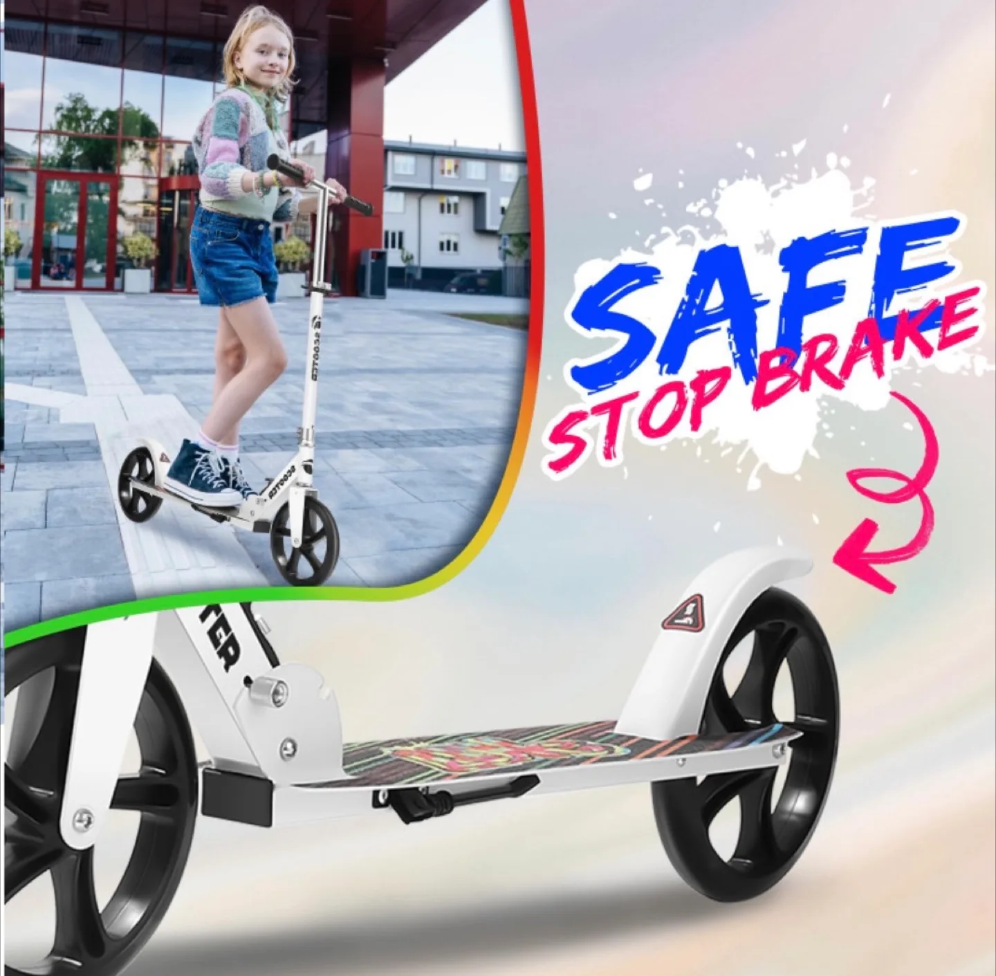 Scooter for Kids 8-12 Adjustable, Foldable, Portable image indicator(5)