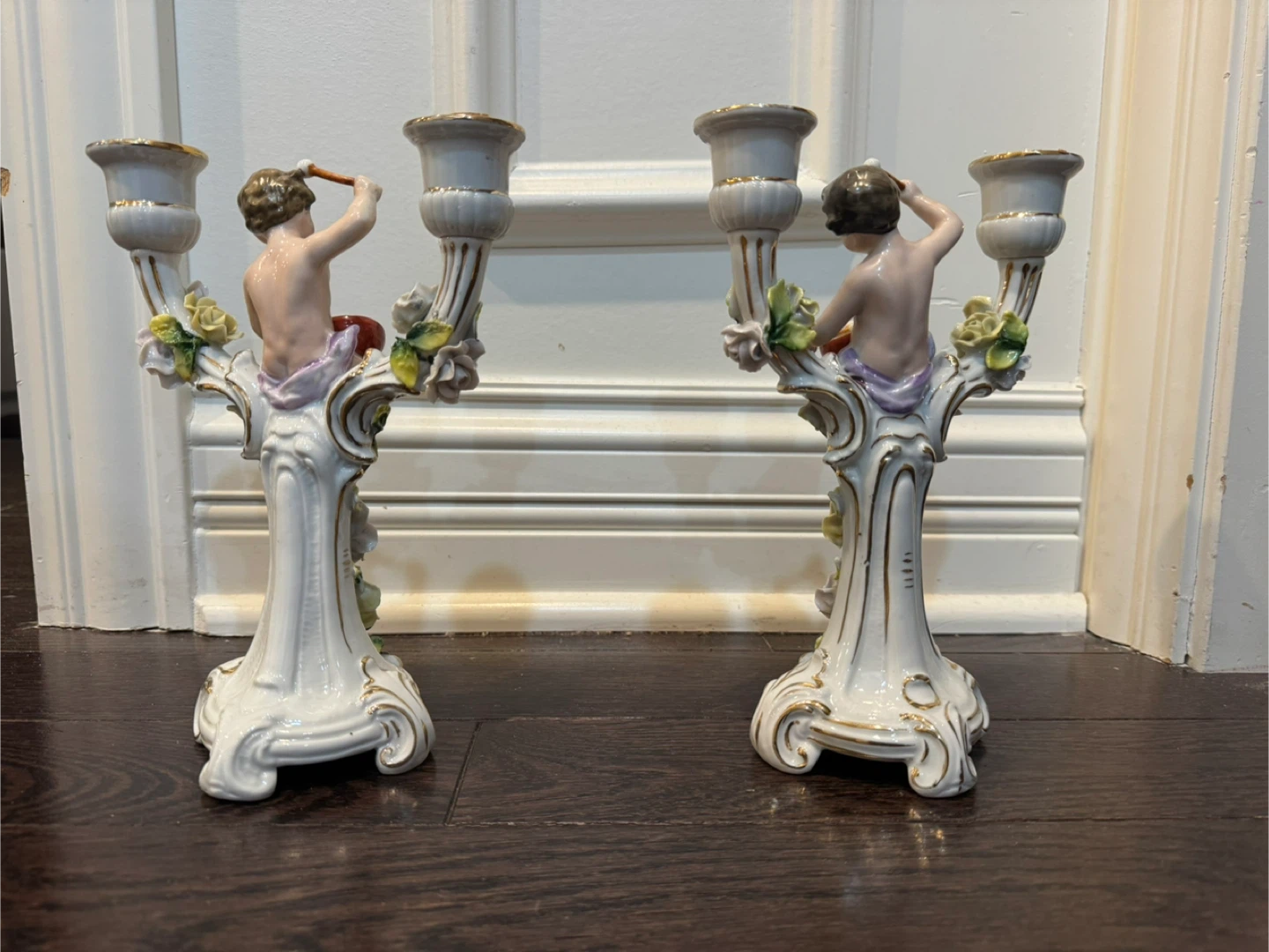 Vintage German Porcelain Candelabras (Pair) - photo 2