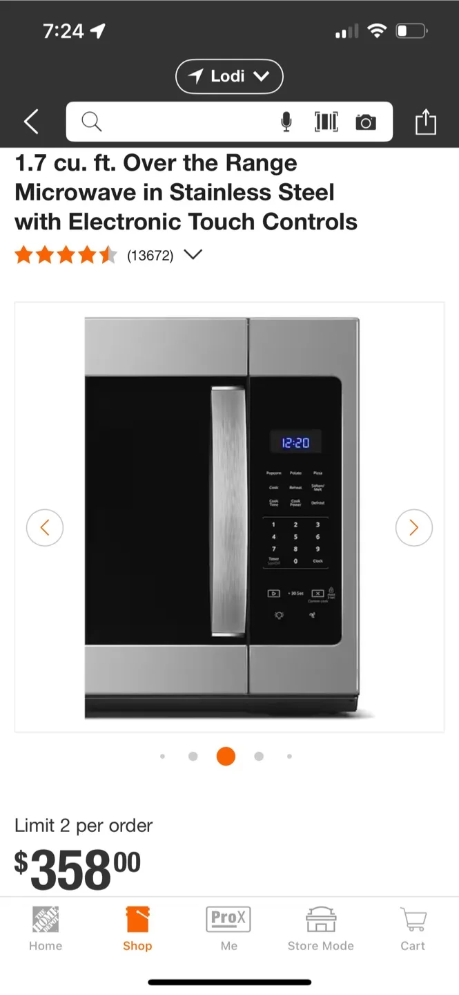 Whirlpool 1.7 cu. ft. Over the Range Microwave image indicator(2)