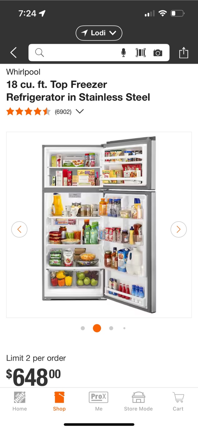Whirlpool 18 cu. ft. Top Freezer Refrigerator - photo 2