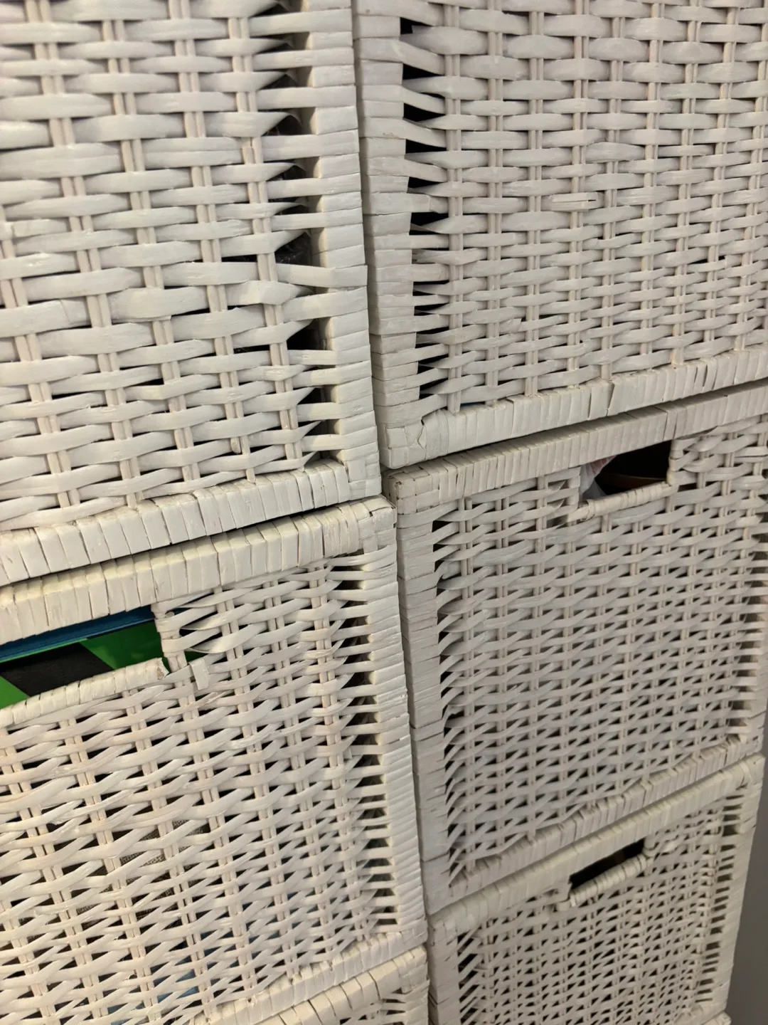 White Wicker Storage Baskets - Set of 8 (or separate) image indicator(3)
