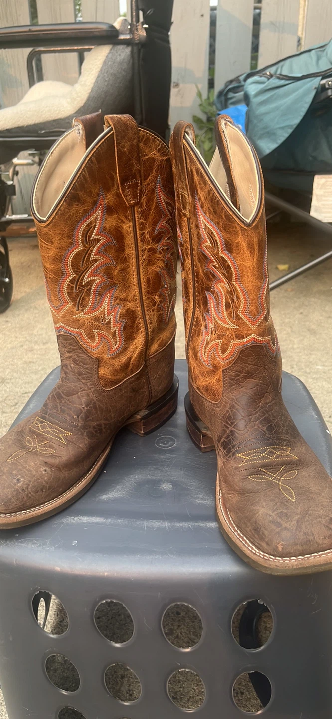 Old West BSC1955 Leather Cowboy Boots