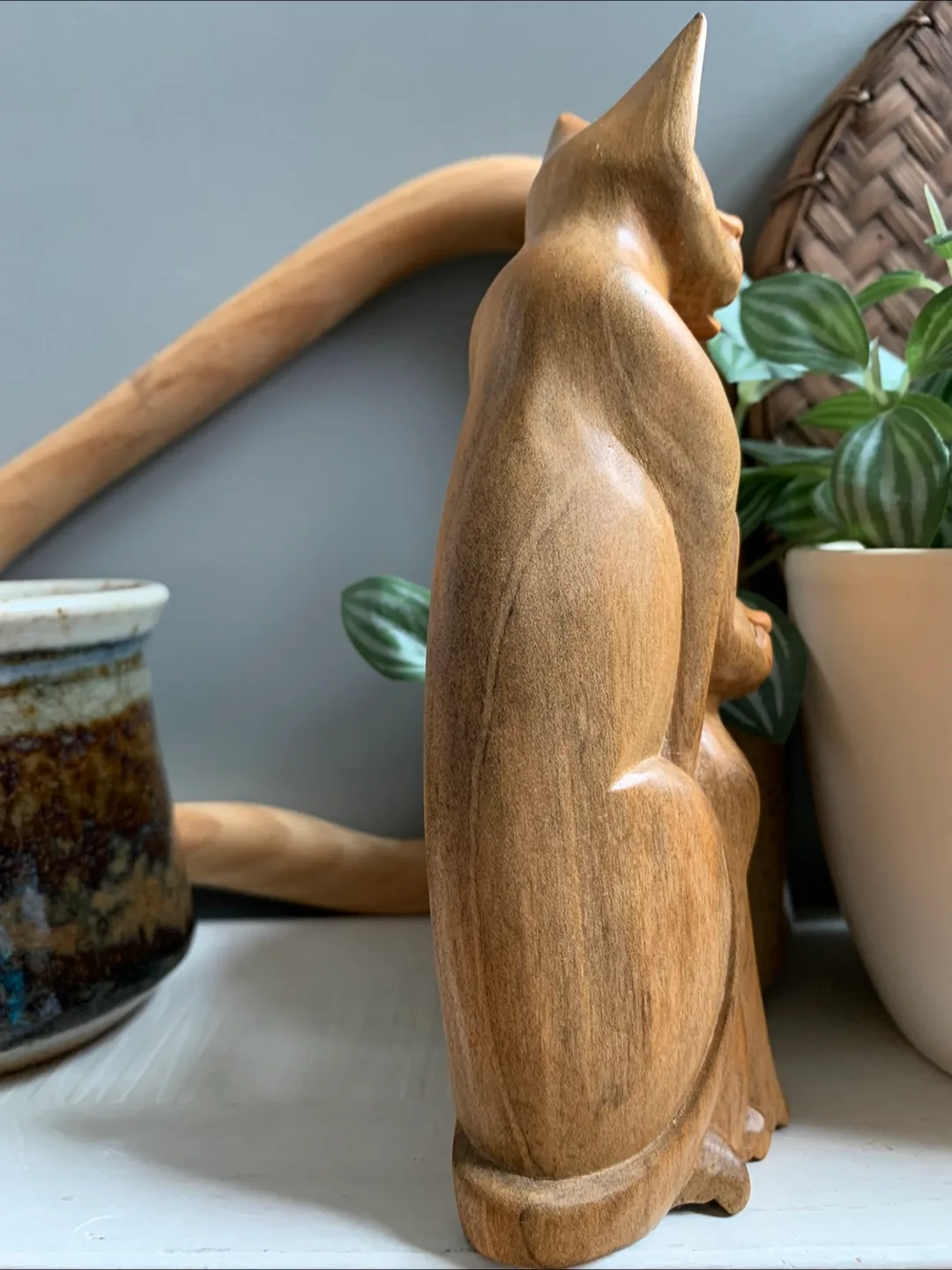 Vintage Wooden Cat and Kitten Figurine image indicator(9)