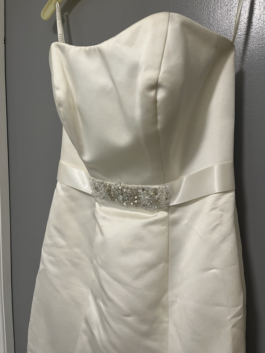 David's Bridal White Wedding Dress - photo 4